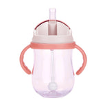 300 Ml Milk Cups Suction Feeding Bottle Training Leakproof Babies Silicone Drinking With Handles Water Wide Mouth Straw