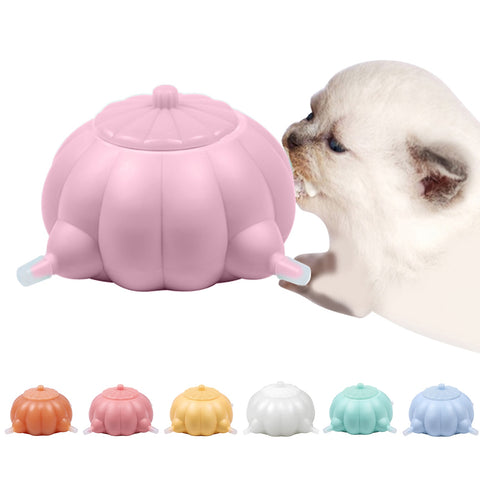 300ML Pet's Bubble Milk Bowl for Puppies/ Kittens Feeder Dogs Puppy Silicone Feeding Station 4 Nipples Nursing Bottle